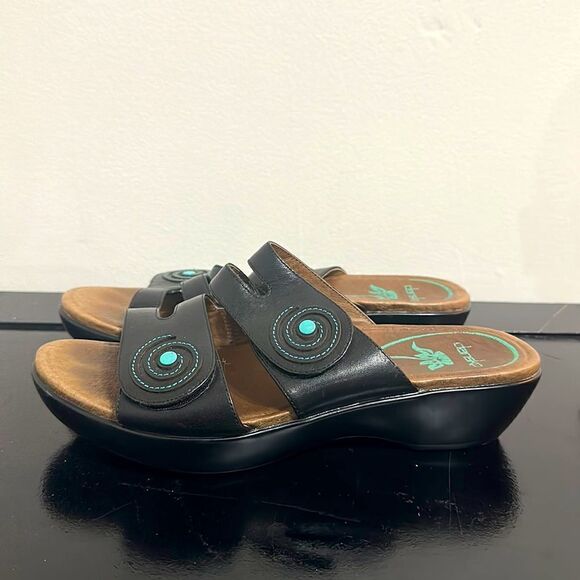 Dansko Black Straps Sandals Sz 40 - Picture 2 of 9